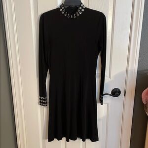MICHAEL Michael Kors Grommet Mock Neck Knit Dress - Size S
